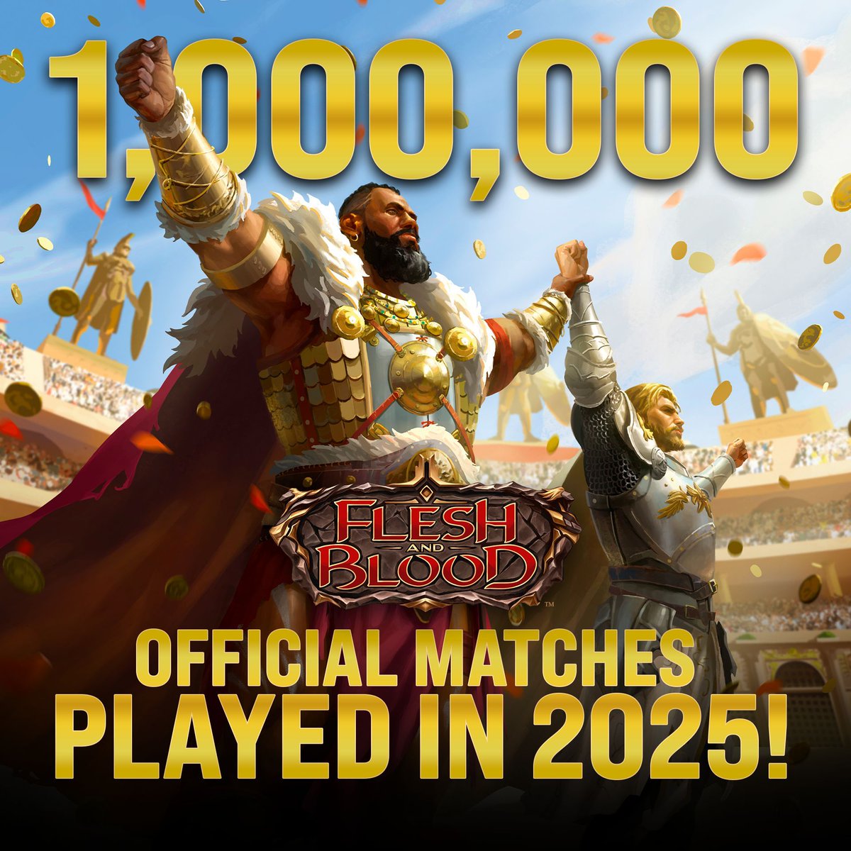 Over 1,000,000 official FAB matches played this year! 🔥 

Congratulations to Shoki Imacho who won the 1,000,000th match in 2025 on Oldhim at a Project Blue On Demand event at Japanese LGS, Fable. Something special is on it's way to you!

Here's to many millions more games played