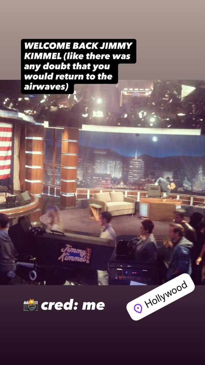 WELCOME BACK JIMMY

<a href="/jimmykimmel/">Jimmy Kimmel</a> 
<a href="/JimmyKimmelLive/">Jimmy Kimmel Live</a> 
#JimmyKimmelLive 
📸 cred : me