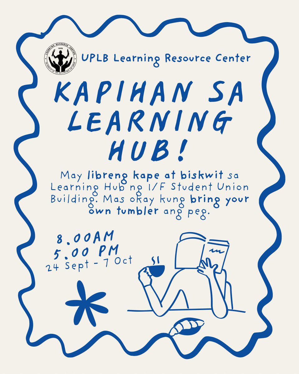 Free coffee and biscuits at UPLB LRC