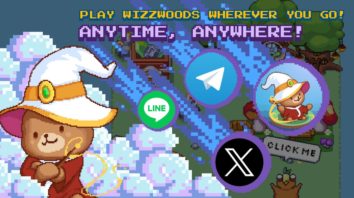 You can jump in Wizzwoods through our website, Telegram, X, or LINE. Pick your favorite platform and keep the adventure going wherever you are.

Play Wizzwoods anytime, anywhere!