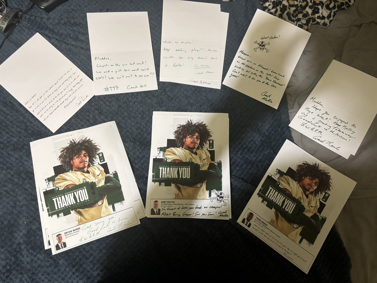 feeling the love💚⛏️
<a href="/CharlotteFTBL/">Charlotte Football</a> 
<a href="/CoachNardo27/">Bryan Nardo</a> 
<a href="/Coach_TBell/">Tre' Bell</a> 
<a href="/CoachFaanes/">Nate Faanes</a>