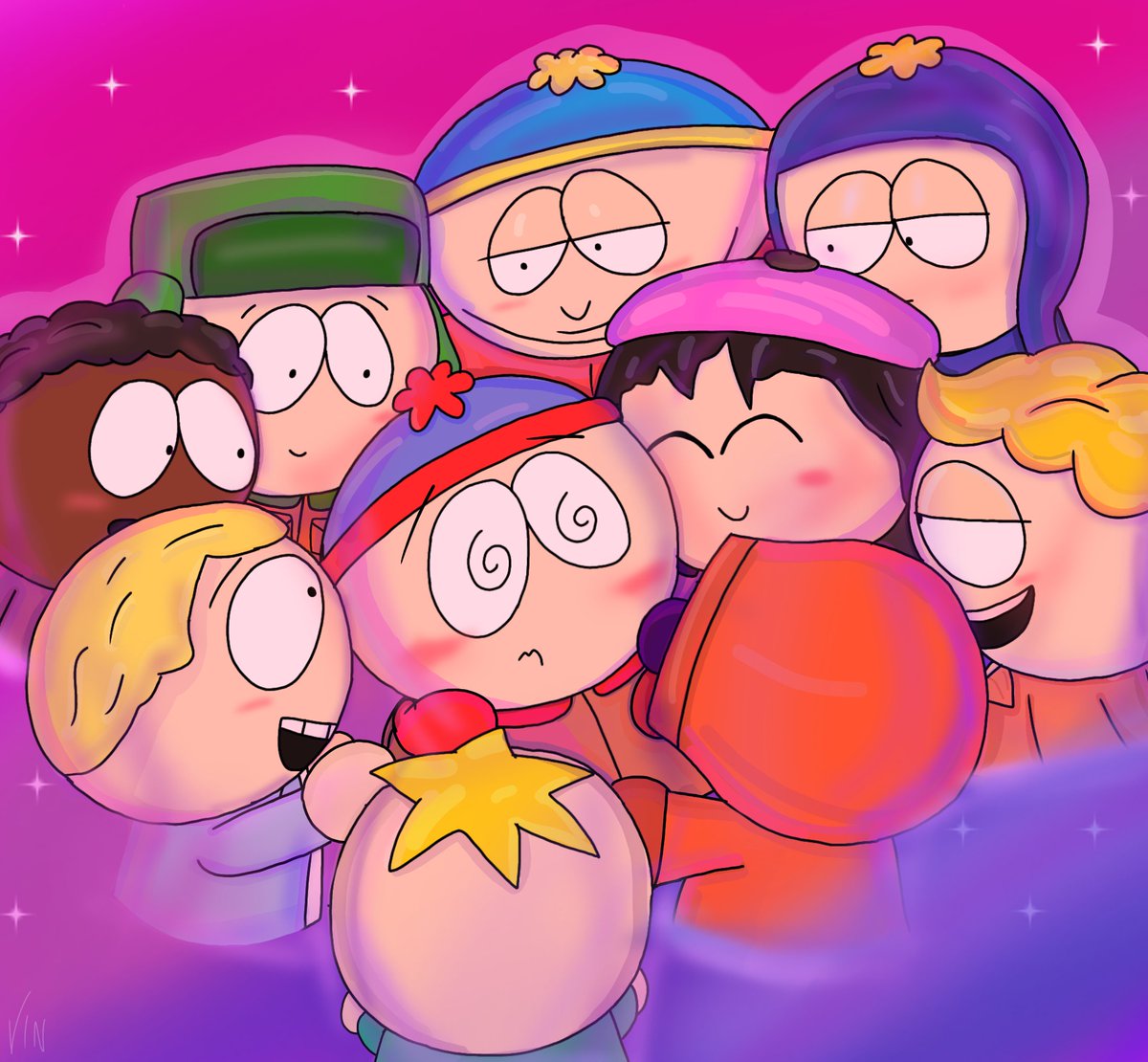 VinblakeDotCom's tweet photo. Happy Bisexual Day
To celebrate, a fanart of Stan Marsh with all the characters that people mostly ship with!
#southpark #southparkfanart #spstanmarsh #stendy #style #story #stanman #stenny #staig #stolkien #stutters #stangory https://t.co/ofGkid7fRd