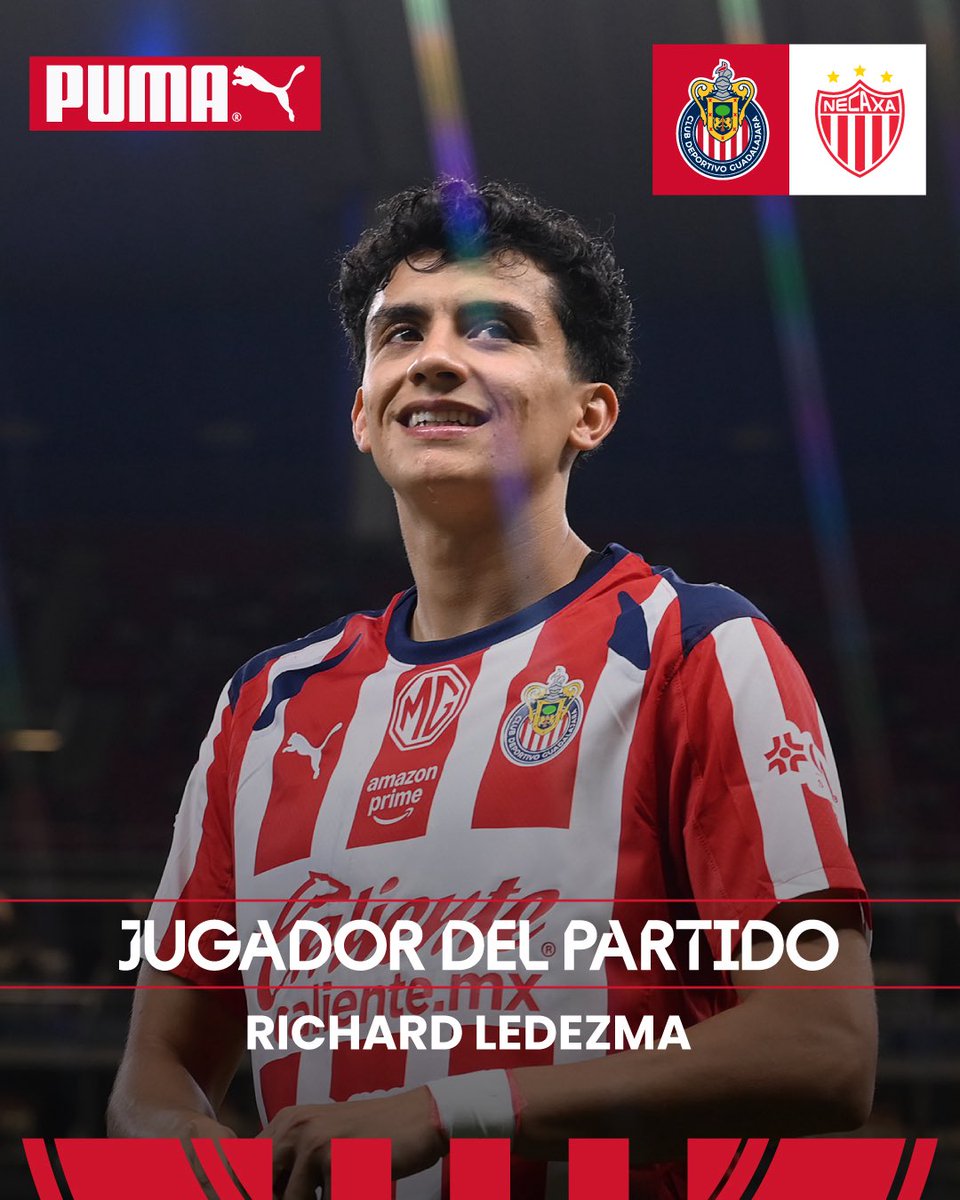 Chivas's tweet image. 🔴⚪️ ¡EL JUGADOR @PUMAMEXICO DEL PARTIDO! 🔥

👏🏻 ¡DOBLETE DE ASISTENCIAS Y EXCESO DE JUEGO LO DE LEDEZMA!