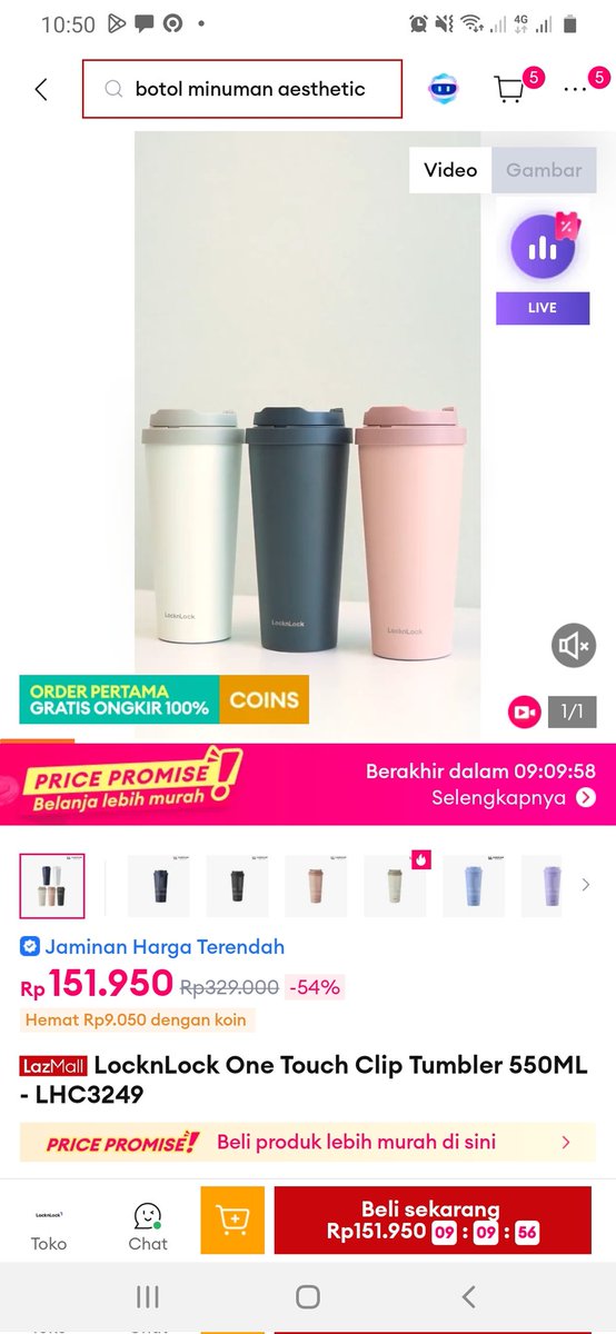 mahaaar_'s tweet photo. @LazadaID 2. Di Lazada Pesta Gajian aku mau checkout Tumbler lock n lock https://t.co/SmsQo5GOx8