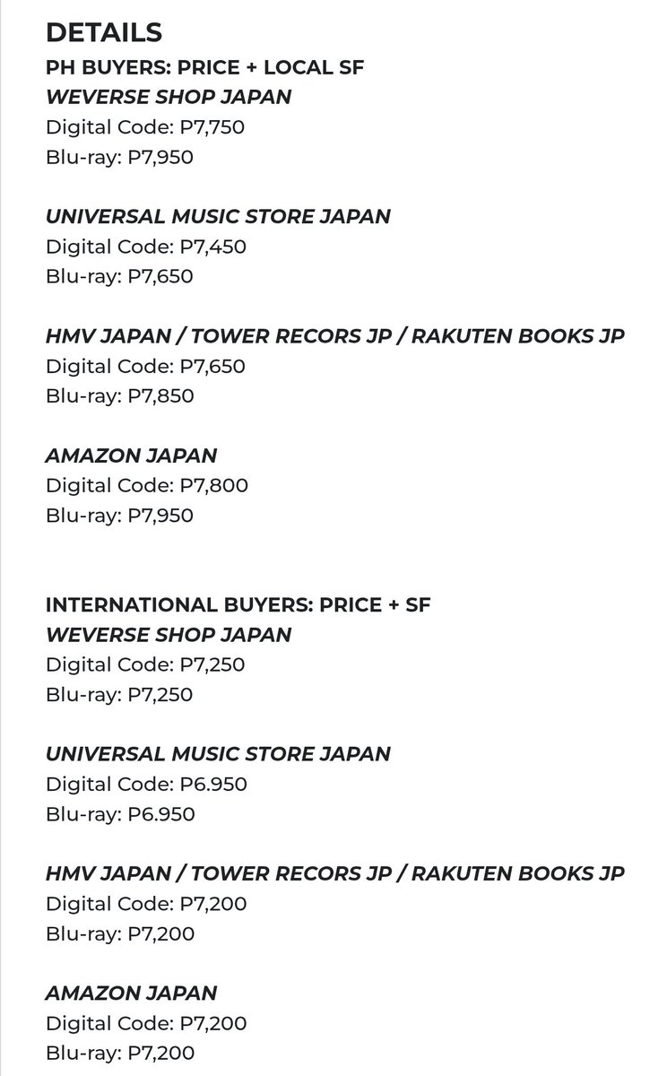 BGNKLabPH's tweet image. [PH 🇵🇭 GO] j-hope Tour &apos;HOPE ON THE STAGE&apos; in JAPAN Digital Code &amp;amp; Blu-ray

💰 Price (pls see photo) + LSF or Shipping
📆 DOO: Oct 10
📆 DOP: Oct 15
📌 Release Date: Dec 24
🎁 Different POB per store
🛍 Weverse Shop Japan, UMS JP, HMV, Tower JP, Rakuten, Amazon JP
🌎 We can ship…