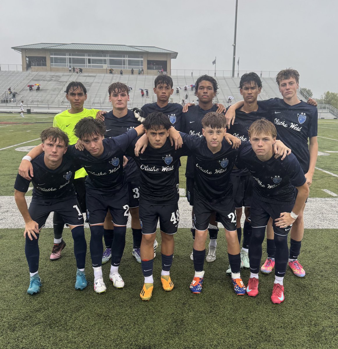 JV climbs to 7-0 w/ 3-0 W v SMW in the rain! Back line keeps the sheet clean and the boys worked hard to find result! 
Goals: Schurz, Estrada, Newth
Assists: Estrada, Johnson, Friesen <a href="/MattTrumpp/">Olathe West Soccer</a> <a href="/aweb9/">Andy Weber</a> <a href="/ADButlerOW/">ADButlerOW</a>
