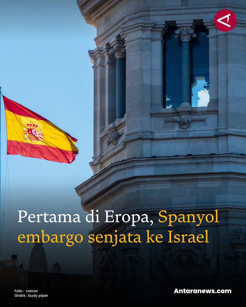 antaranews's tweet image. Embargo tersebut, yang diumumkan sebelumnya oleh Perdana Menteri Spanyol Pedro Sanchez, melampaui pembatasan parsial yang telah diberlakukan sebelumnya

#spanyol #embargosenjata #israel #eropa
Baca selengkapnya 
antaranews.com/berita/5129348…