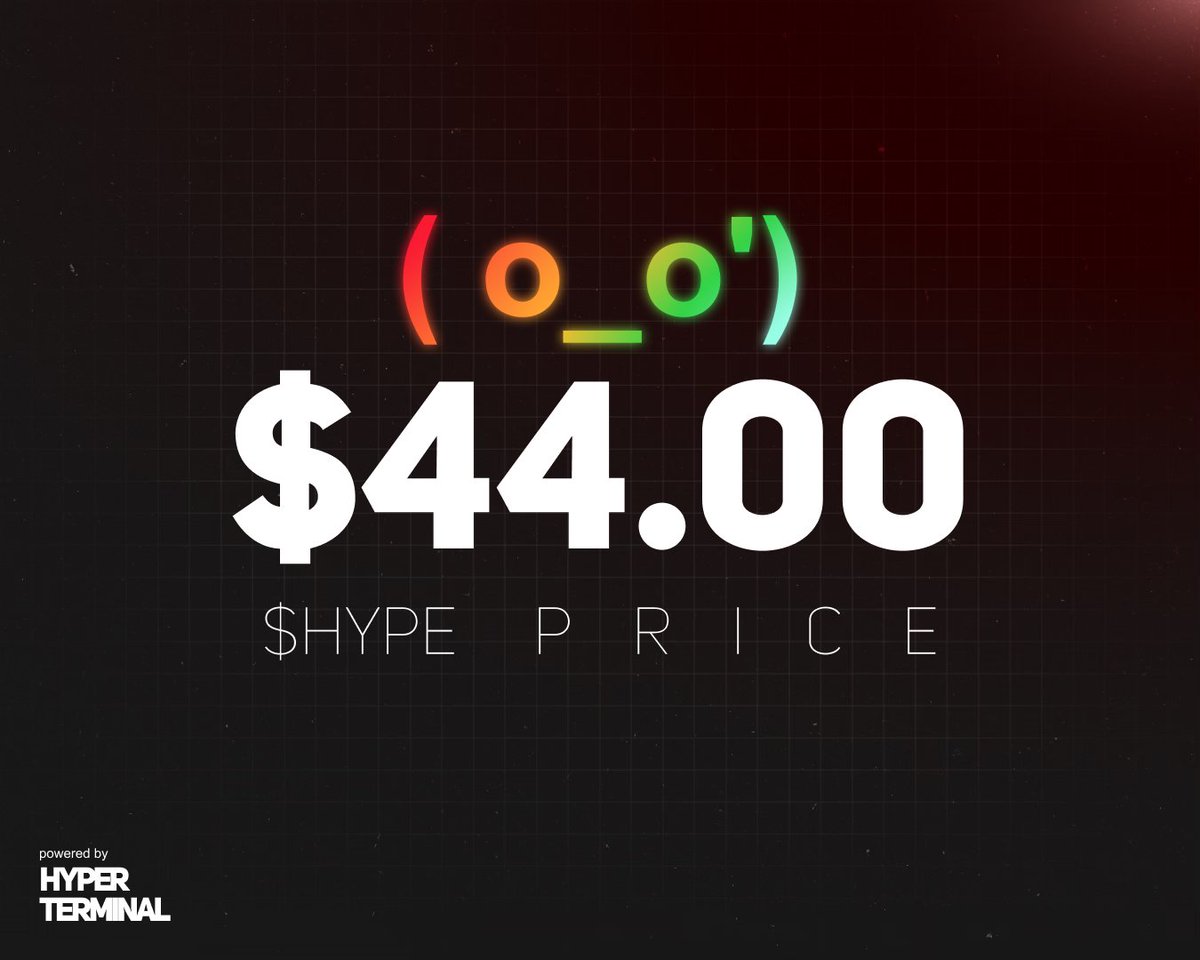 Hyper__Terminal's tweet image. &amp;gt; 🚨 𝙰𝙻𝙴𝚁𝚃: $𝙷𝚈𝙿𝙴 $44.00

./its_so_over.exe

[𝙾𝙺] █