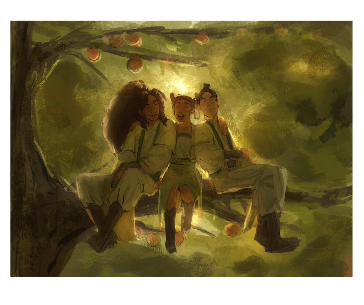 miIoyun's tweet image. Recently started reading “You Reap What You Sow” by Empressed and really love the qing jing trio dynamic so I drew something inspired by a scene in chapter 7 :)) #svsss