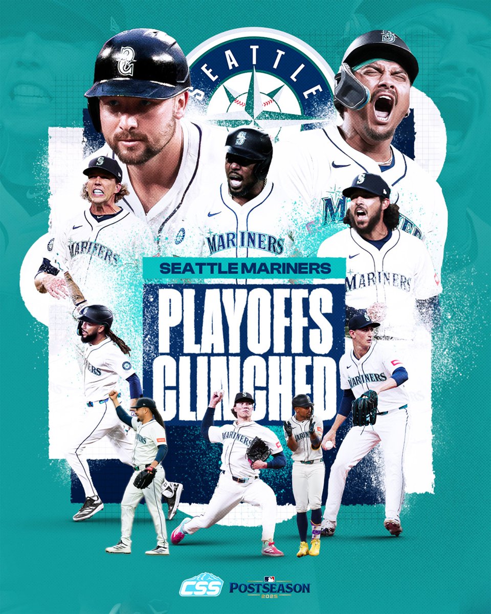 BACK TO THE POSTSEASON! YOUR @MARINERS ARE HEADED BACK TO THE PLAYOFFS!

Photos in graphic by Eric Hiller, <a href="/_Kevin_Ng_/">Kevin Ng</a>, and <a href="/RioGiancarlo/">Rio Giancarlo</a> 

#TridentsUp #SeattleMariners #SeizeTheMoment