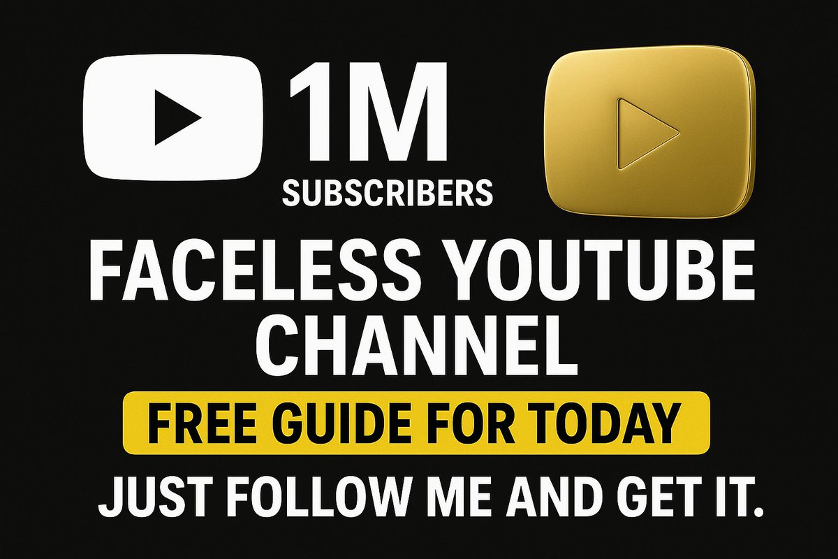 Tech_Shishir's tweet image. 🎥 Start a Faceless YouTube Channel NOW!
💰 Earn up to $500 Every Single Day
⚡ Get monetized faster than ever!
👉 This premium guide usually costs $99…
But for the next 48 hours ONLY ⏰ → it’s FREE!
To grab it:
✅ Like + Repost this post
💬 Comment “YT” below
👤 Follow me…