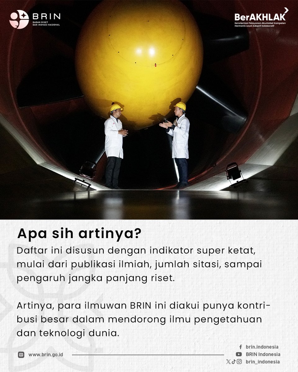 brin_indonesia's tweet photo. Karya mereka nyata bermanfaat bagi dunia. Mari dukung terus riset Indonesia agar makin mendunia dan jadi inspirasi generasi muda.

Selengkapnya: https://t.co/JUPYZlamEz 

#BRIN #RisetInovasi #Periset #TopScientists #StanfordUniversity #PrestasiBangsa https://t.co/i4Fp6YfGG2