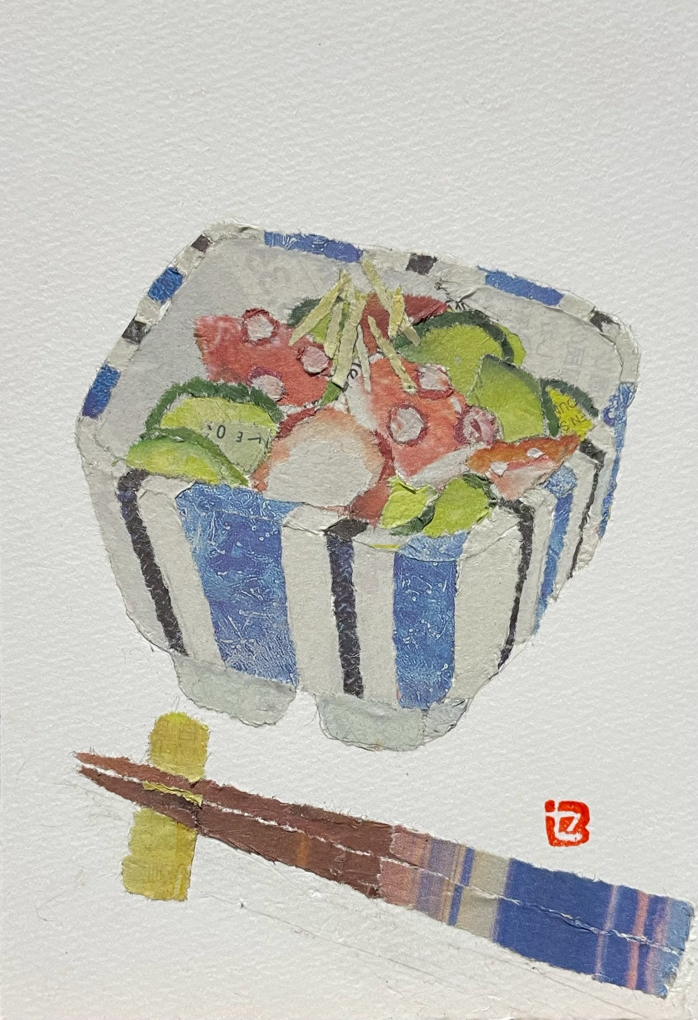 ちぎり絵 和紙のちぎり絵キット 花鳥風月-春-No.322 桜風景③ F3サイズ