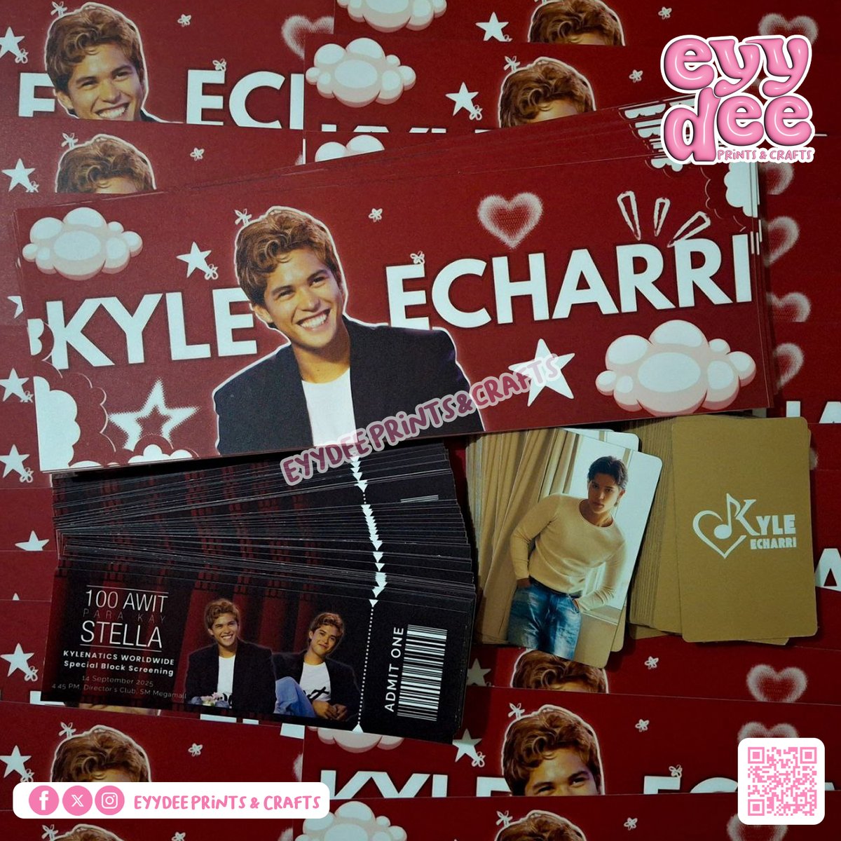 Tickets, photocards and handbanners for <a href="/KYLEnaticsWW/">KYLEnatics WORLDWIDE</a>'s #100AwitParaKayStella special block screening. 

Thank you so much for your order. 🫶 

#BelaPadilla #JCSantos #KyleEcharri