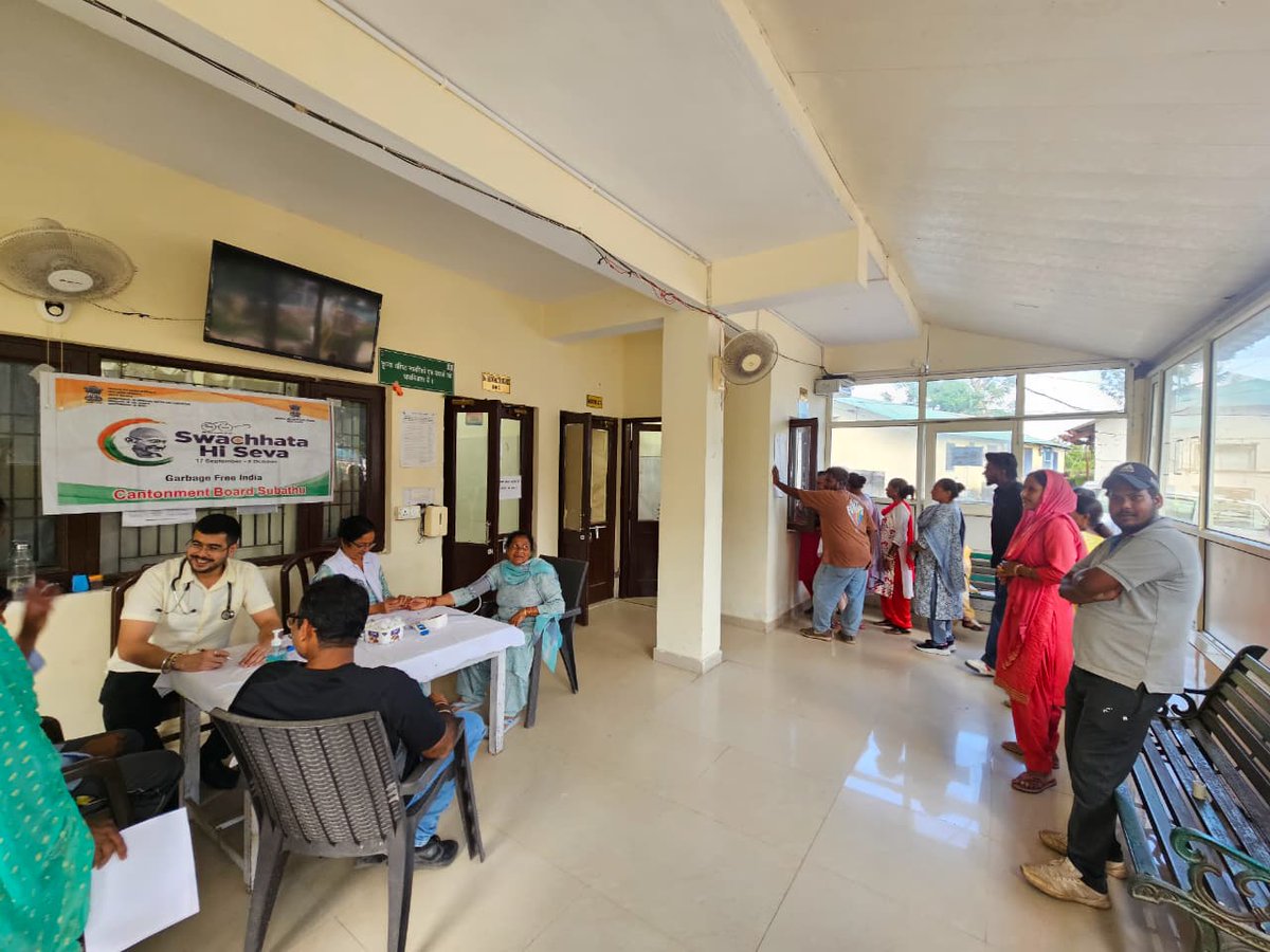 BoardSubathu's tweet image. Under Swachhta Hi Seva 2025, Cantonment Board Subathu organized a Health Check-up Camp for sanitation workers at Cantonment General Hospital.
#shs2025 #swach #CanttBoardSubathu
#explore #medicalcamps