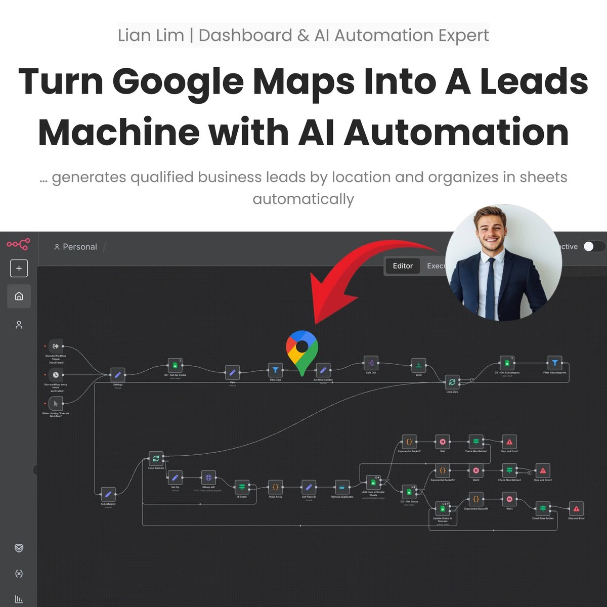 al_amin96288's tweet image. I just finished creating a Google Maps Lead Generation (AI automation) guide

that helps you generate qualified and professional leads from Google Maps using n8n 

Want this AI Workflow + Guide FREE?

👉 RT + Like &amp;amp; Comment &quot;LEADS&quot; and I&apos;ll DM it to you now

(Must be following)
