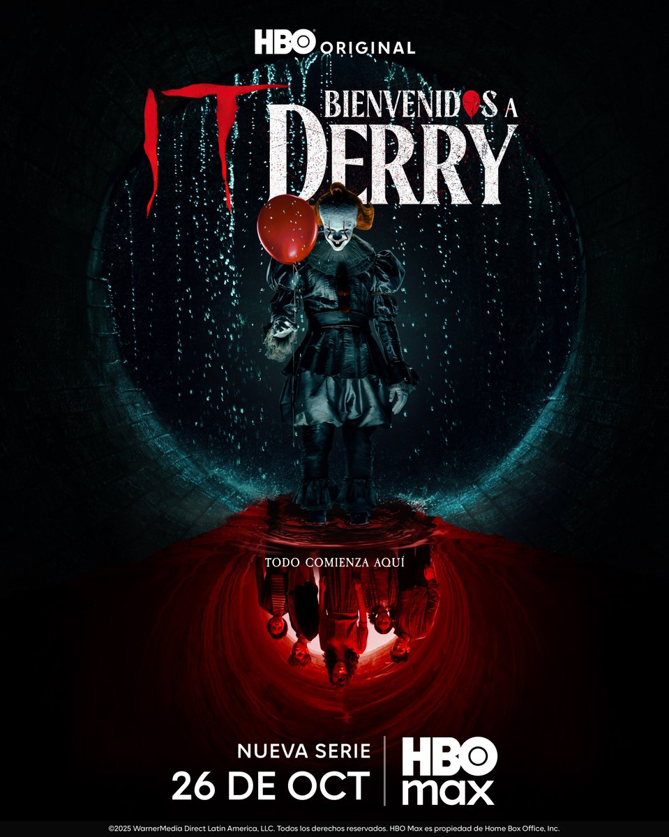 🎈👀 #ITBienvenidosADerry llega este 26 de octubre a HBO Max.
Ya están disponibles los nuevos pósters oficiales de la serie que expandirá el aterrador universo de It.