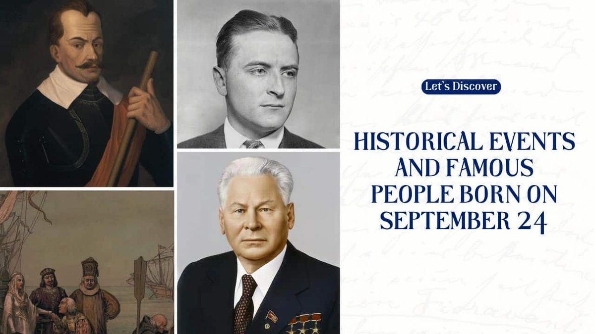 editorialge's tweet image. 📅 September 24 is full of history! From legendary figures to major world events—discover what makes this day unforgettable.
👉 Read the full story now!
#History  #OnThisDay  #September24  #FamousBirthdays 
editorialge.com/historical-eve…