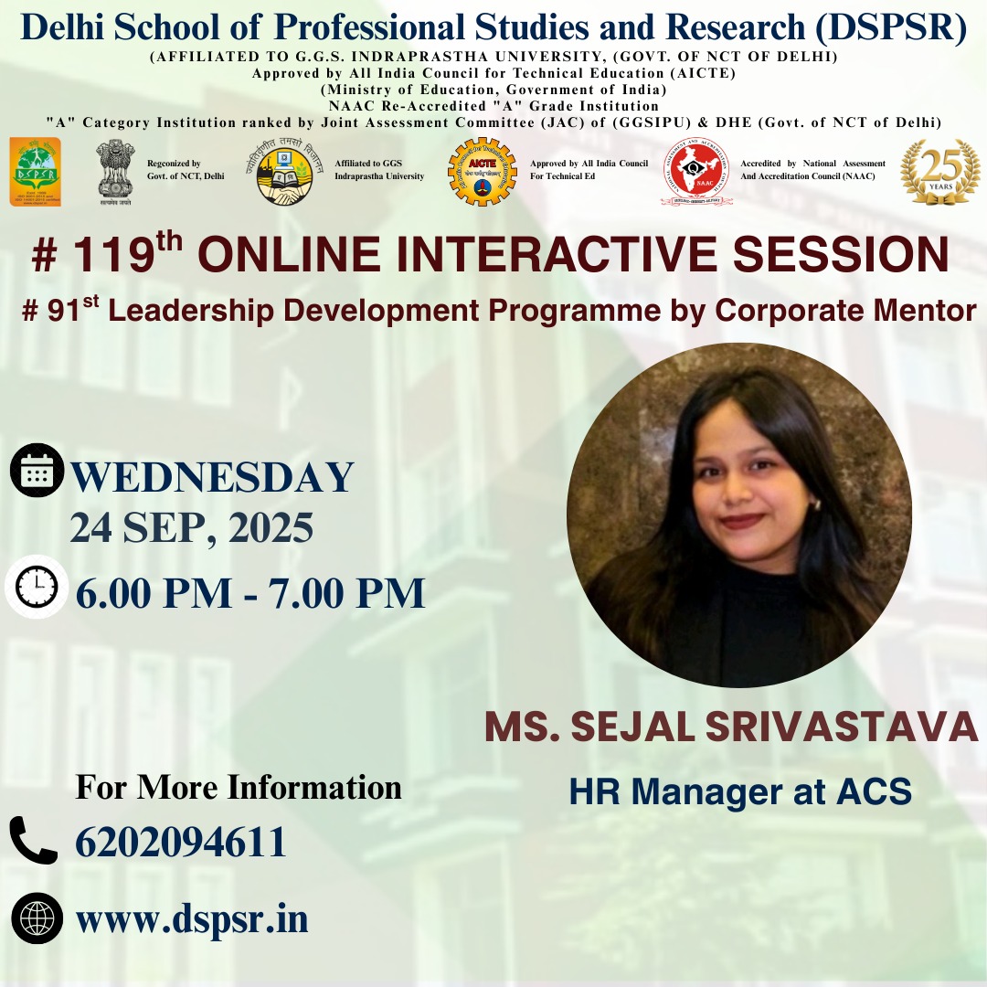 Delhi School of Professional Studies & Research tweet media