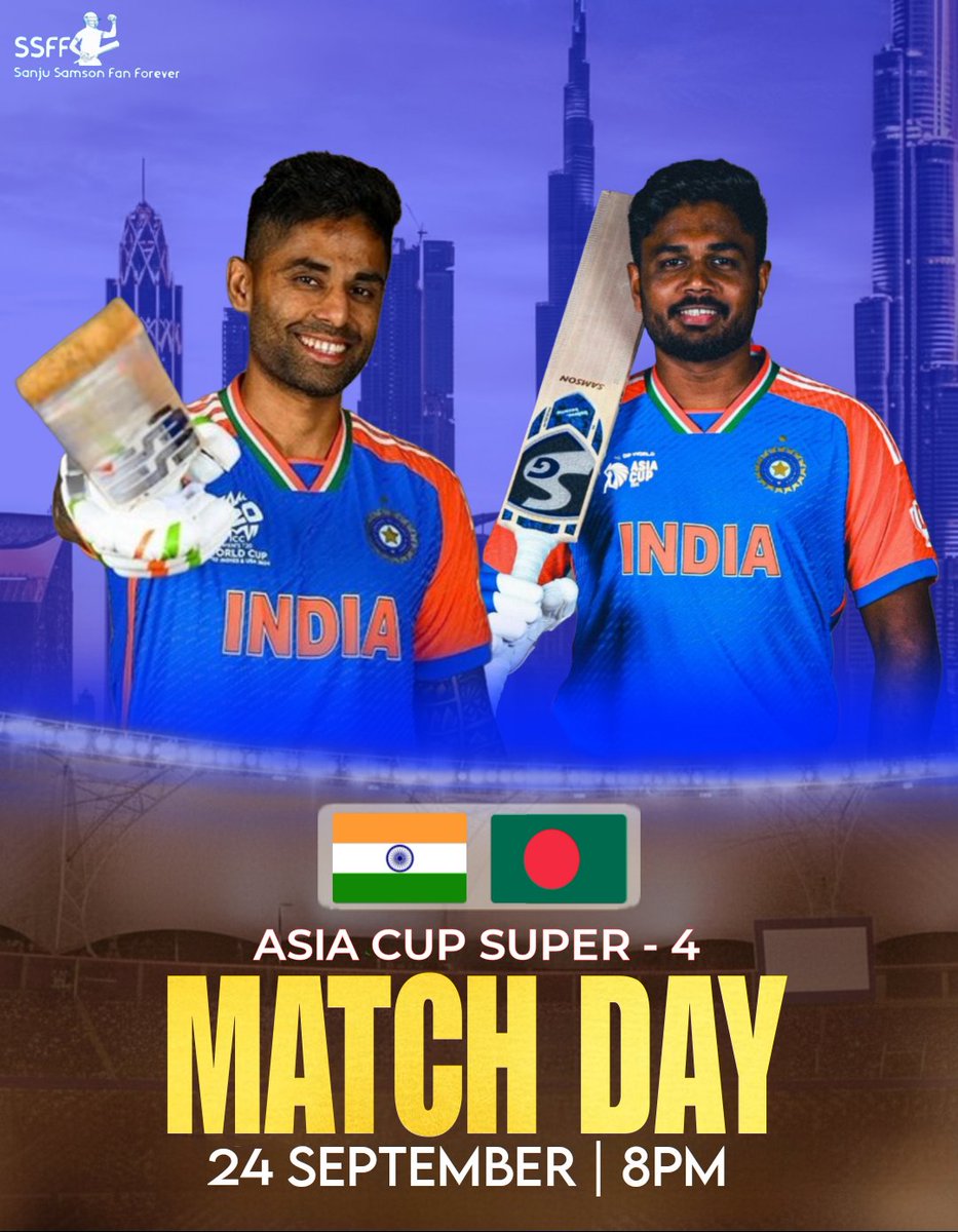 SsffofficialX's tweet photo. Match day 
INDvsBAN
#AsiaCup | #sanjusamson | #ssff https://t.co/37ORVXj7F0