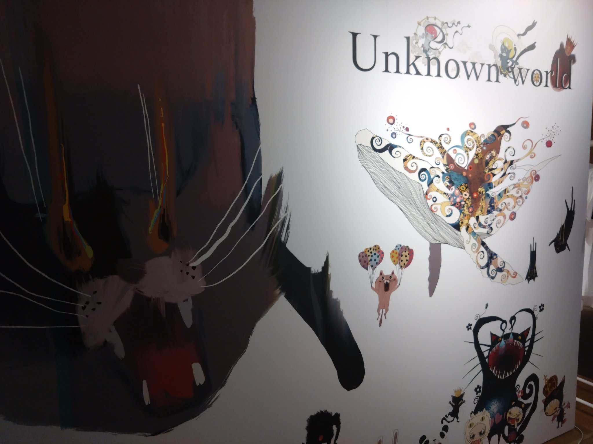 フェルディナン・デスノス、赤い傘の下の猫、希少画集画、新品額装付、状態良好 フェルディナン・デスノス、赤い傘の下の猫、希少画集画、新品