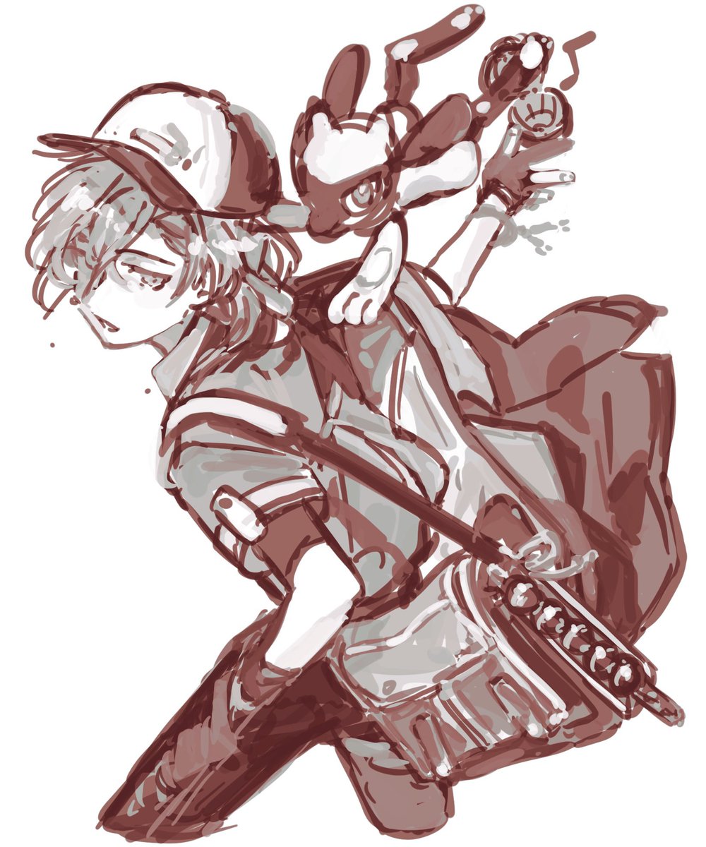 트레이너 츄야는 딱 이거 그리고싶다 하고 그려졌는데 다자이는 영 생각이 안나서 그냥 취향대로 옷 어렌지해서 입혔었던….