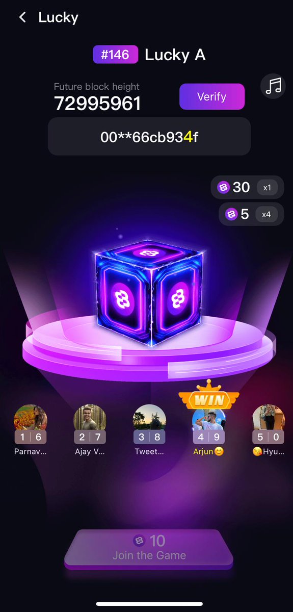 AditiEva3's tweet photo. The Lucky Game on BB Planet app is fun, 100% fair Luck powered by the Tron blockchain! Numbers are assigned to players in the order of entry, and the winner is decided by the last digit of a live Tron block hash.  Winners take the prize! Join, play, and test your luck today! https://t.co/mLWh5bp3MX