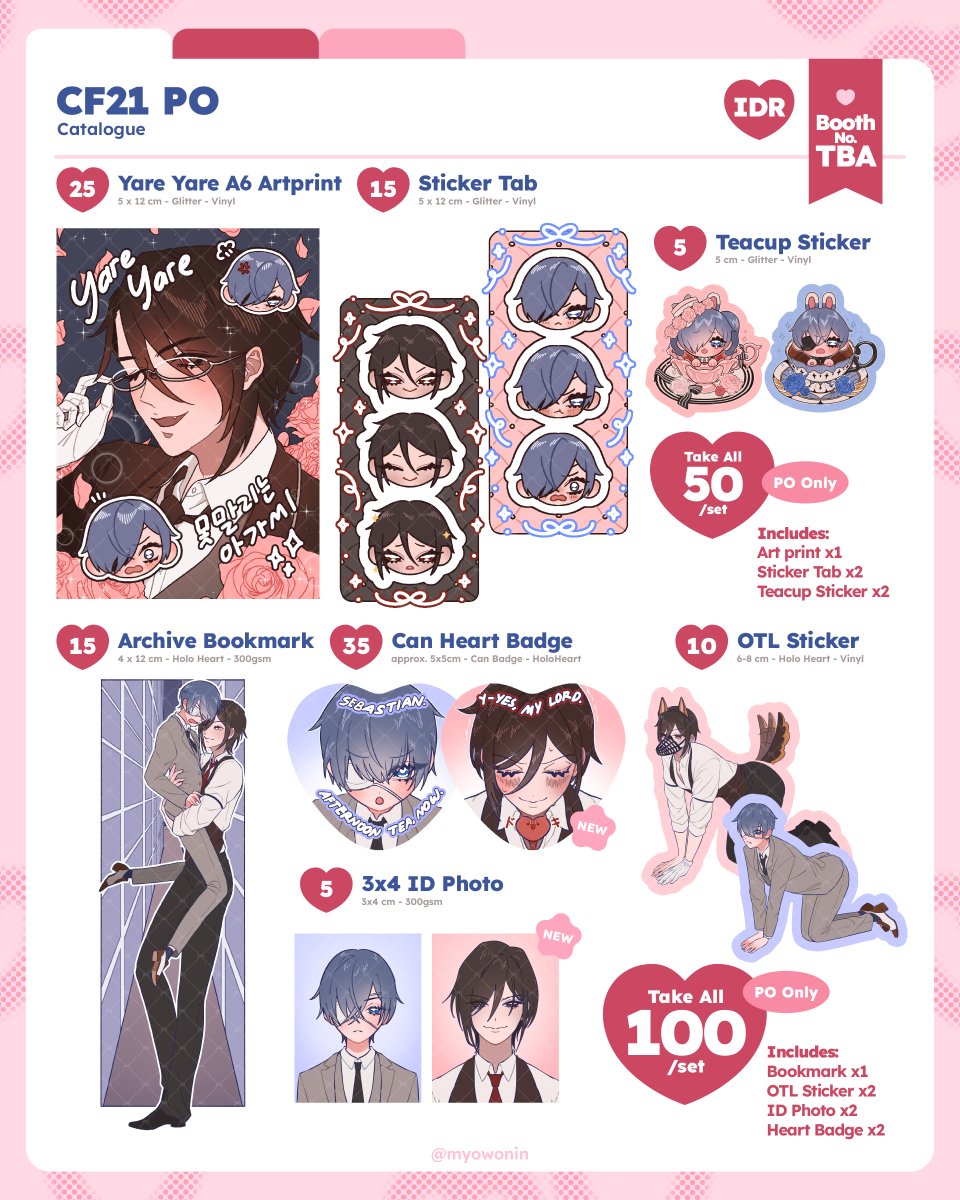 myowonin's tweet image. ((🩷+🔁 pls&amp;amp;ty))

my CF21 PO is open ദ്ദി・ᴗ・)
 #cf21catalogue #CF21 

🗓️ 24-30 sept 2025 (pickup) &amp;amp; 15 oct (mail)
💌 pickup (both days) &amp;amp; mail OK
💗 hsr, genshin, zzz, black butler, nijiEN

↓ more info in thread ↓
1/? - BL genshin, hsr, zzz, black butler
