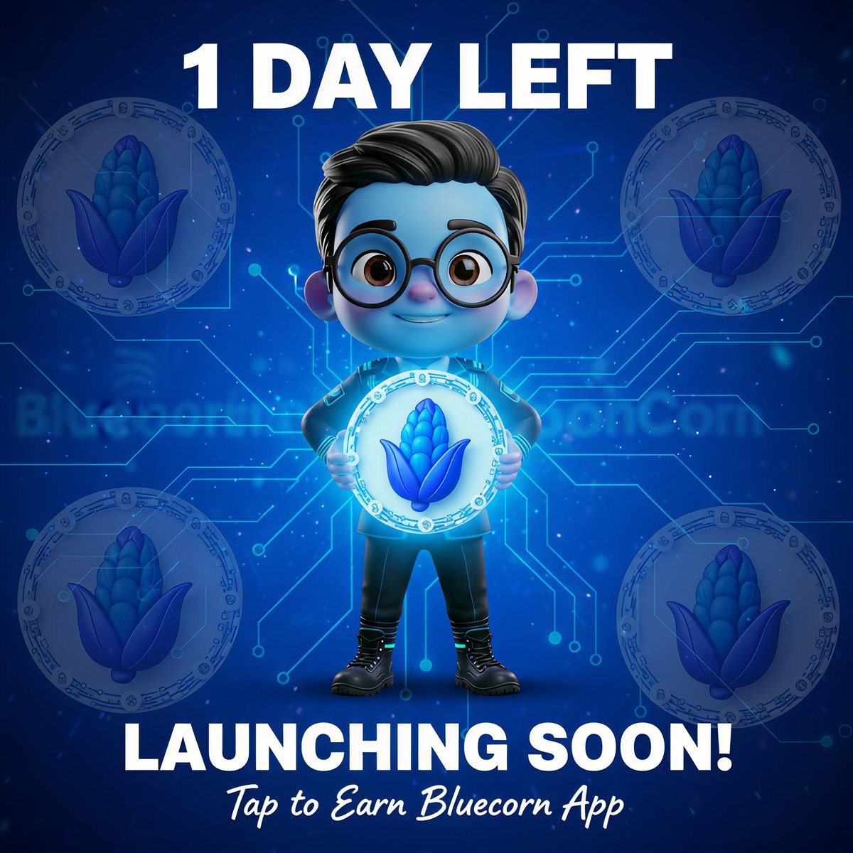 bluecornswap's tweet image. ⏳ Only 1 Day Left!
Bluecorn Tap-to-Earn app is launching tomorrow 🚀
🎁 Signup &amp;amp; Referral rewards
🔄 Instant swap to $BCS

👉 Don’t miss out!
Join now: @bluecornswap

#Bluecorn #TapToEarn #Crypto #BCS #Airdrops