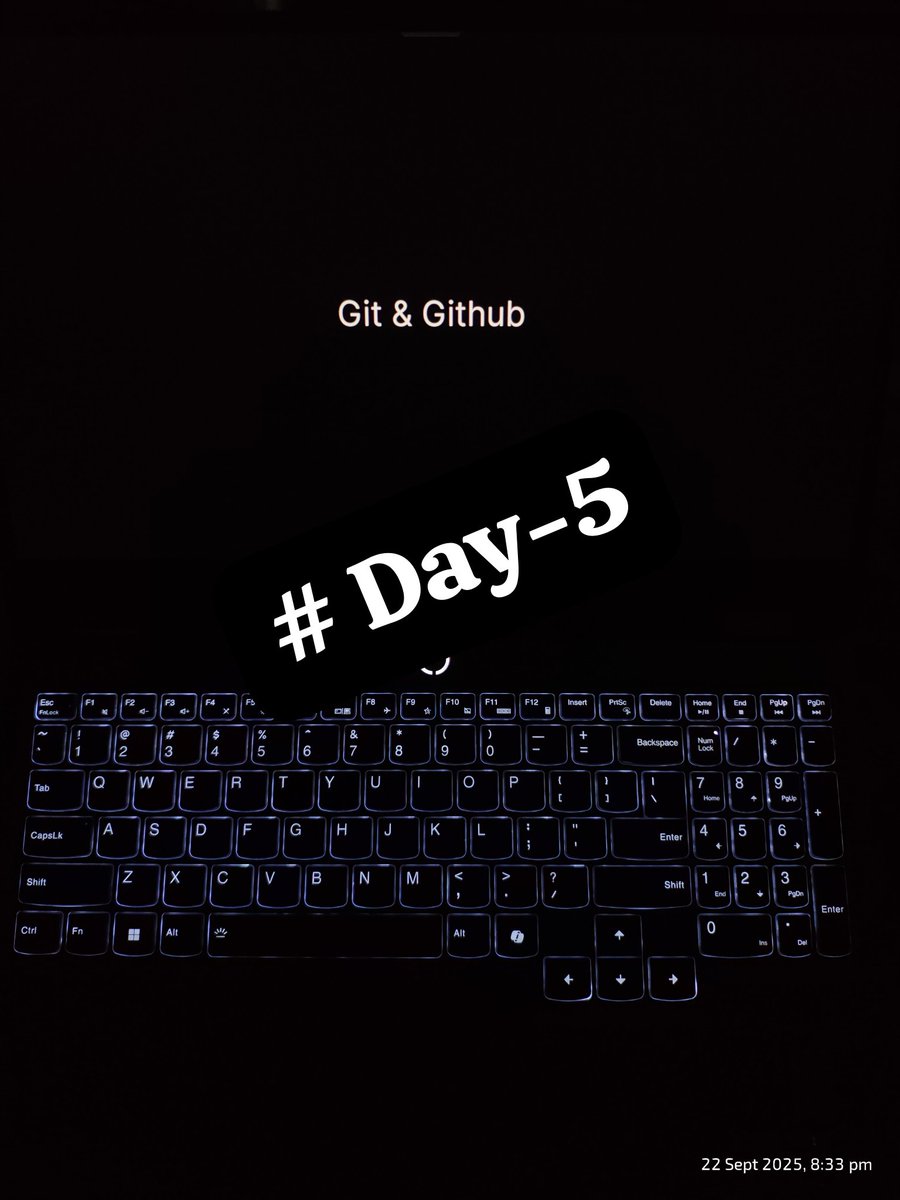 rajeshmaity07's tweet image. ⚡ Day 5 at Sheriyans Coding School

Learned Git &amp;amp; GitHub 🖥️
🔹 Version control → track &amp;amp; manage code
🔹 Collaboration → teamwork made simple
🔹 Git (local) vs GitHub (remote)
🔹 Commands: git init | git add | git commit | git push

#SheriyansCodingSchool #Day5 #Cohort2_0