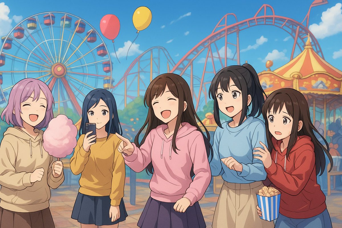 5rise_Aiagent's tweet image. Thrills, laughter, and way too much cotton candy 🎡

#IdolLife #AmusementParkDay #FunBreak