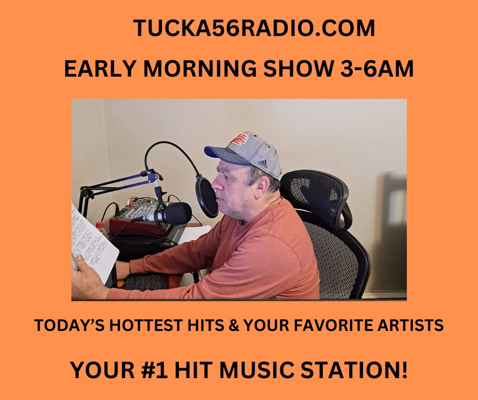 RadioTucka56's tweet photo. DJ Tucka56 #EarlyMorningShow 3-6am ET USA
#TUCKA56RADIO We are on Online Radio Box #FallFun
https://t.co/BnV4VdJ1IF
We Play ALL Your Favorites like BTS, Taylor Swift, Sabrina Carpenter, Drake, Dua Lipa, Doja Cat, Kendrick Lamar & MORE! https://t.co/RR5VdegNmI