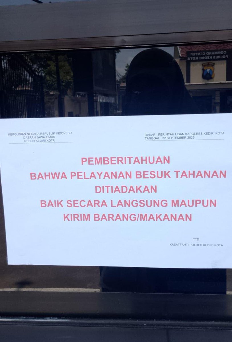 AKBP Anggi Saputra Ibrahim melarang kita untuk membesuk para tahanan!