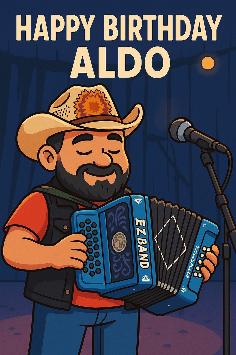 ezbandofficial's tweet photo. Today we celebrate Aldo — our incredible accordion player and a huge part of EZ Band. 🎶 On stage, his talent, energy, and unique sound shape the essence of our music, making every performance unforgettable. 

#HappyBirthdayAldo #EZBand #AccordionPower #NorteñoVibes #BandFamily https://t.co/9oS9F2PR6Z
