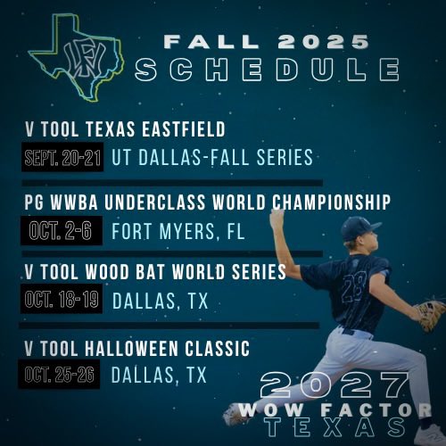 JPMalone's tweet image. Here’s a look at my fall schedule with @WowFactor_DFW Texas 2027.

Looking forward to competing in the #WWBA Underclass World Championship in Florida next week!

@Florida_PG @PG_Scouting @PG_Tourney 
@CoachSeanGavin