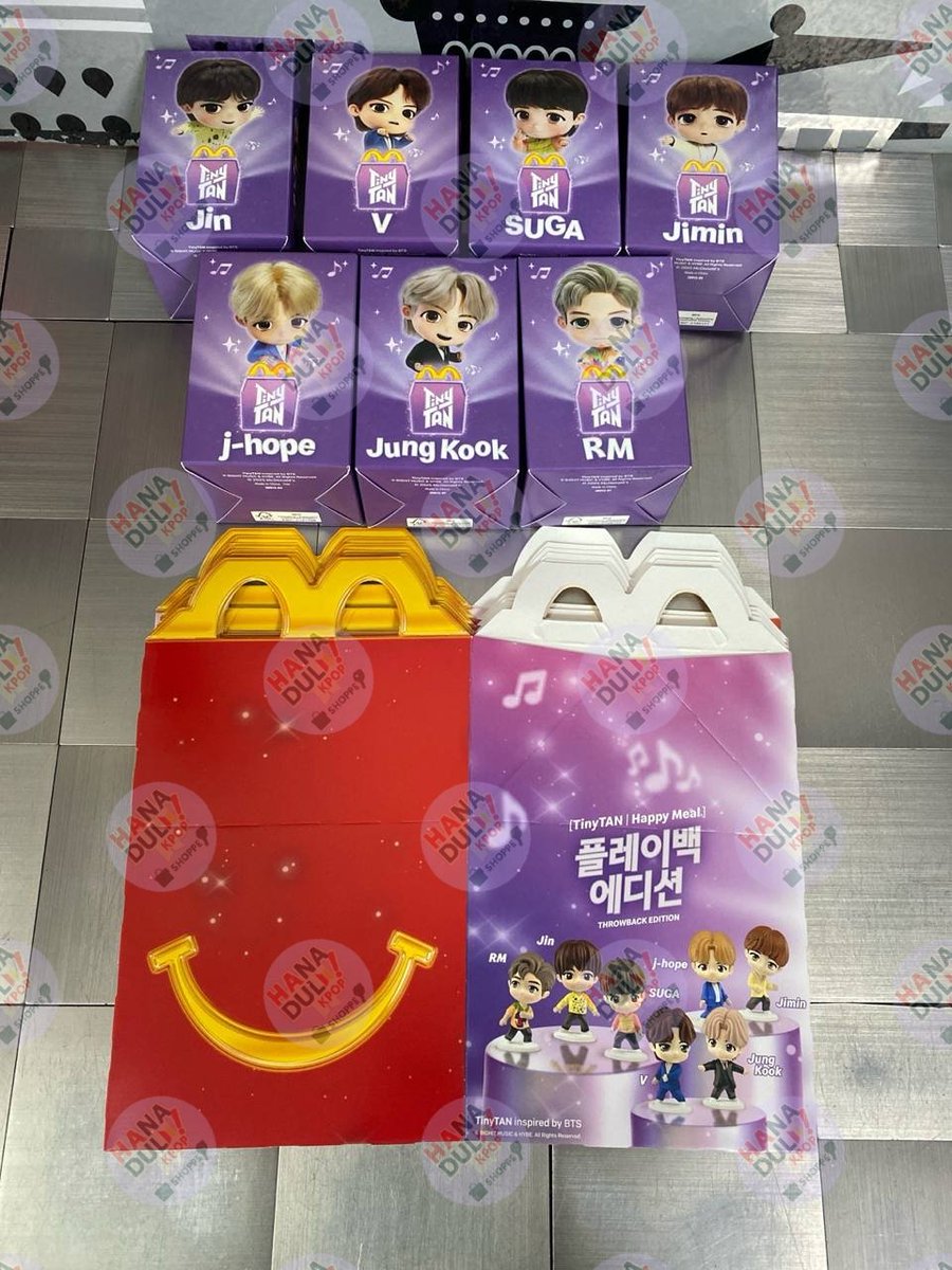 Hanadulshoppe's tweet photo. WTS LFB MCDONALDS X BTS TINYTAN 
THROWBACK AND ENCORE EDITION (10/2) 
KOREA VERSIONS
₱2,150 /OT7 SET + 1 MCDO MEALBOX
50% DP REM.BAL. UPON PH ARRIVAL

Neta TO PH
WE SHIP FROM KR TO ANYWHRE  WORLDWIDE
DM US PROOF OF LEGITIMACY👇
https://t.co/gKZOefLQl3 https://t.co/2tY2heZ6n4