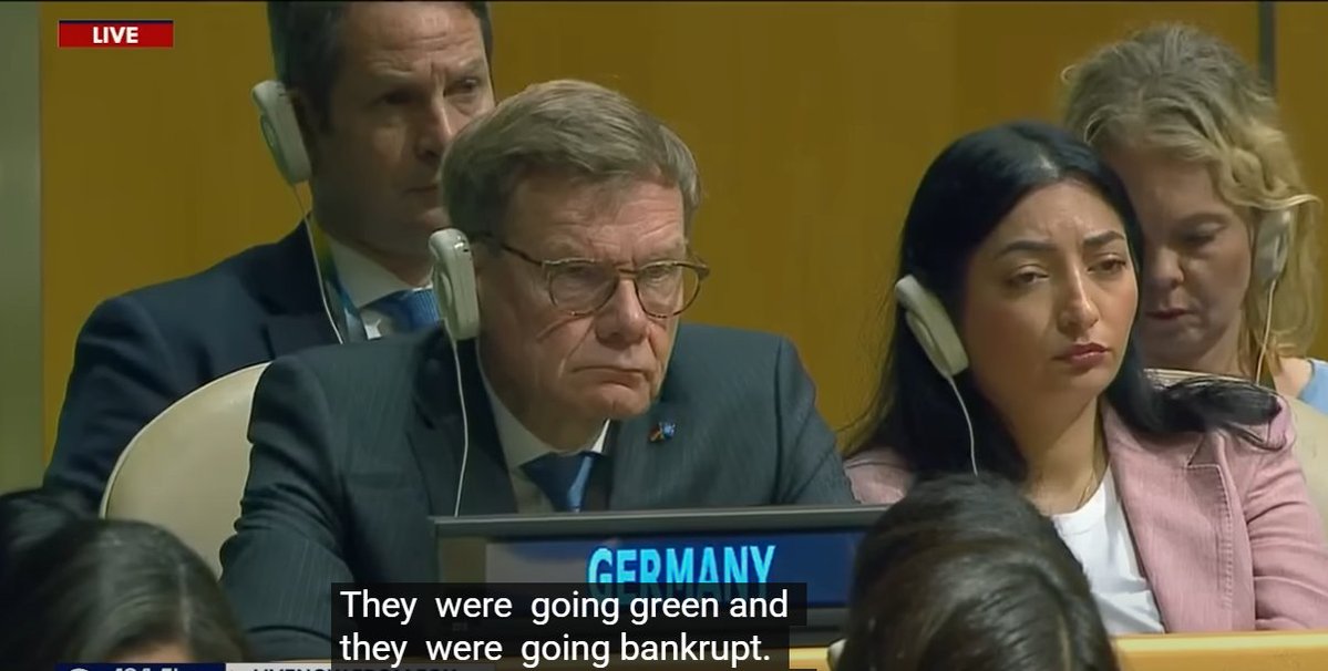 Trump in der UN über Deutschlands "Energiepolitik". Die Gesichter sind unbezahlbar.