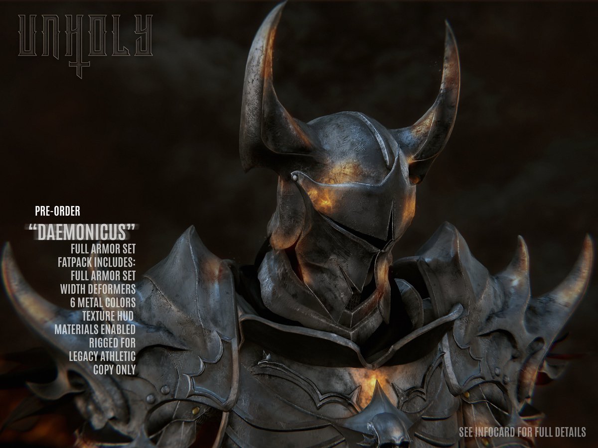 DAEMONICUS ARMOR
Complete set [PRE-ORDER]
The Warehouse Sale SL
LM: shorturl.at/4i51
Flickr: shorturl.at/ZNp2Z