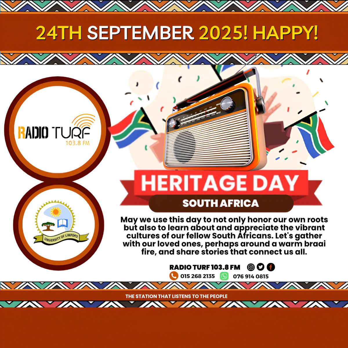 RadioTurf's tweet image. Happy Heritage Day 📻