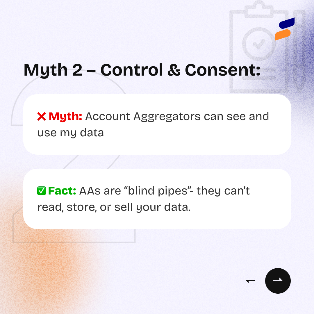 sahamati's tweet image. 👉 Swipe through to discover the facts and see how AA is powering secure, consent-driven financial inclusion.
#AccountAggregator #FinancialInclusion #Sahamati #TrustedInnovation
