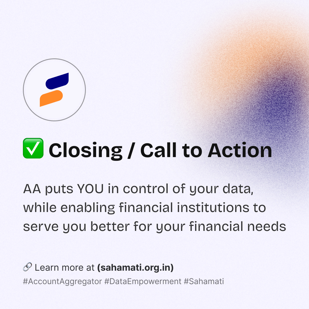 sahamati's tweet image. 👉 Swipe through to discover the facts and see how AA is powering secure, consent-driven financial inclusion.
#AccountAggregator #FinancialInclusion #Sahamati #TrustedInnovation