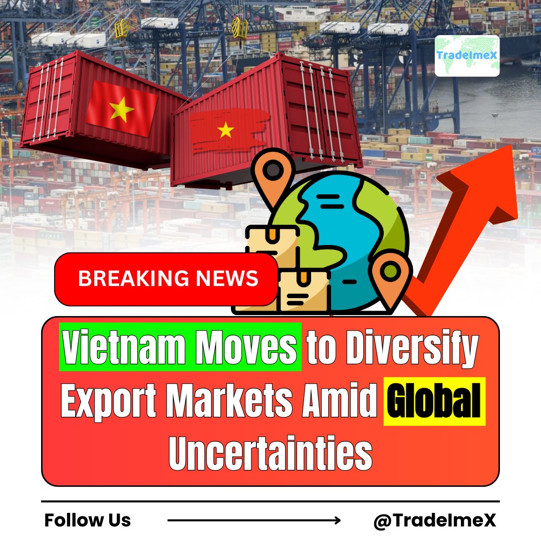 TradeImeX's tweet image. 🌏 Vietnam targets 12% export growth to fuel GDP of 8.3-8.5%! 📈

Trade revenue up 17.2%, exports hit $325.26B! 💰

Diversification &amp;amp; FTAs key to success! 🤝

#Vietnam #VietnamExports #Exportdata #Tradeimex #FTA #ExportDiversification #GlobalTrade