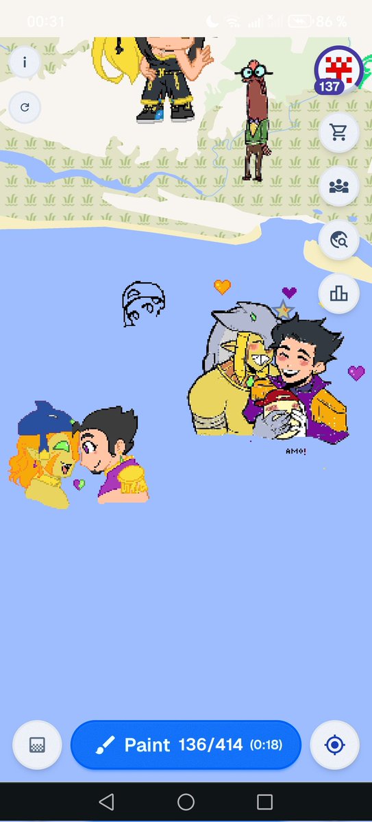 Agregué un nuevo dibujito Fooligetta que había hecho antes, pronto estaré haciendo a Leo y a Roier también 🥰❤✨ #Fooligetta #Wplace #Fanart #QSMP