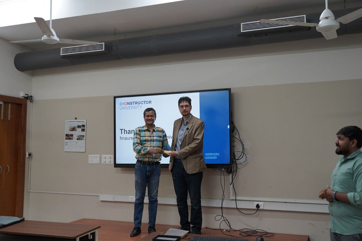 sasraj17's tweet image. We were delighted to host Dr. Francesco Maurelli at IIT Madras for the IEEE OES Guest Lecture on “Intelligent Systems – Unlocking the Potentials of the Oceans.” Inspiring insights on AUVs, MAVs, and DAAD scholarships!

#IEEE #IEEEOES #IITMadras #OceanEngineering #AUV #MAV #DAAD
