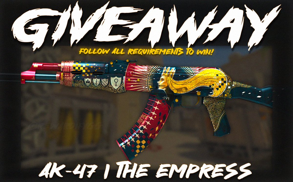 💸 AK-47 | The Empress [$45] 💸
👑 CSGO/CS2 Skin Giveaway 👑

⏩ Follow <a href="/RewardifyGG/">Rewardify.gg 🎉</a>
🔁 Retweet
⬇️ Like + Subscribe ⬇️
youtube.com/watch?v=V16a6J…
📺 Watch the entire video to the end

🔜 Winner will be picked in a few days! GL!
#CS2 #CS2Giveaway #Giveaway