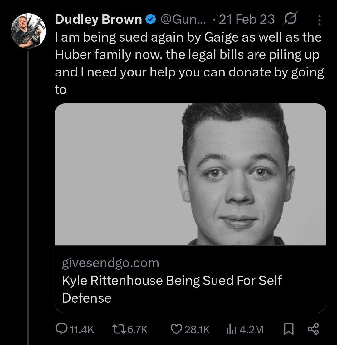 Say hello to the president of the National Association for Gun Rights.

Grandpa here bought this account from Kyle Rittenhouse, btw.

Apparently, he's spent the last few days trying to hop on the anti-trans grift, instead of sticking to the advocacy of 2A rights for all people.
