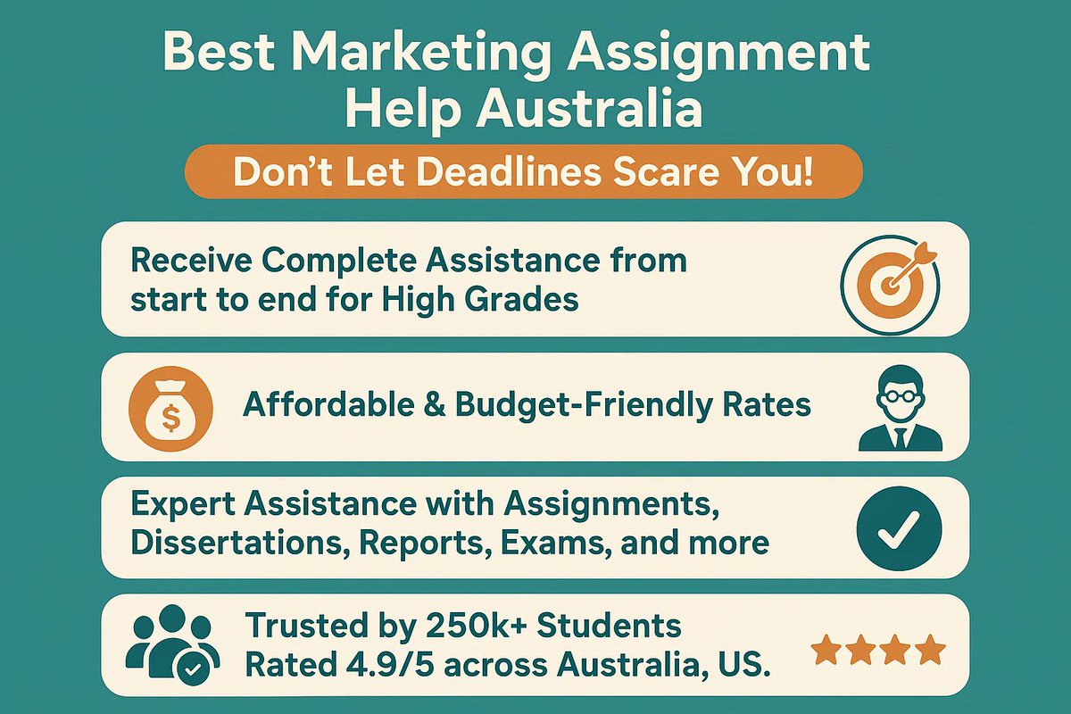 SampleAssignm's tweet image. Struggling with marketing projects? Get the Best Marketing Assignment Help Australia from sampleassignments and boost your grades with expert guidance!  #AssignmentHelp #Marketing #Australia #Education #students Visit : shorturl.at/Z5Mad