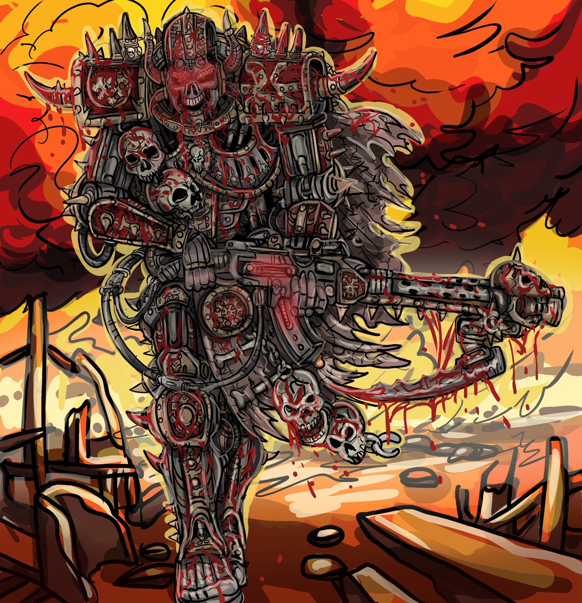 AetherRabbit's tweet image. Chaos Daemon Android of Khorne
#wh40k #warhammer40k #WarhammerCommunity