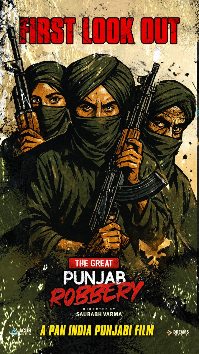 New beginning, a new language, a new story 
Excited to be casting for a Punjabi film for the very 1st time
FIRST LOOK THE GREAT PUNJAB ROBBERY
Releasing 17/4/26 
Raj Kundra, Payal Rajput, Garvita
Directed by: <a href="/VarmaSaurabh/">Saurabh Varma</a> Produced by: Acur Media Written by: Lawrennce John