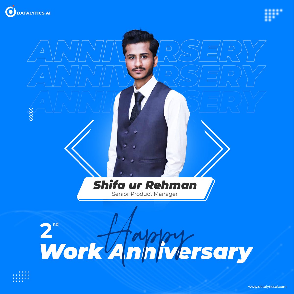 DatalyticsAi's tweet image. Big cheers to @ShifaRehman_ & #Areej_Shabir on their work anniversaries! 🎉
Your dedication inspires us every day. Here’s to more growth & success at @DatalyticsAi ! 💙
#DatalyticsAI #WorkAnniversary #TeamSuccess